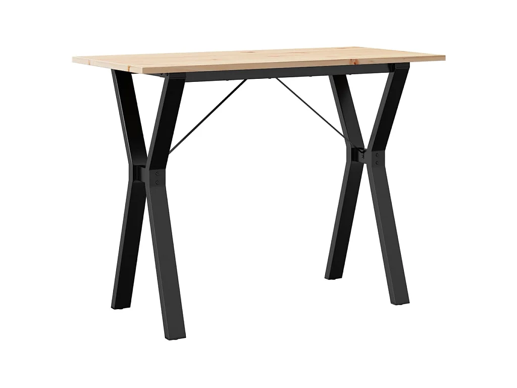 Esstisch Y-Gestell 100x50x75 cm Massivholz Kiefer und Stahl