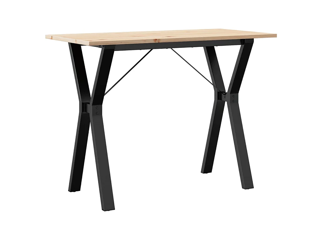 Mesa de jantar estrutura em Y 100x50x75cm pinho e aço