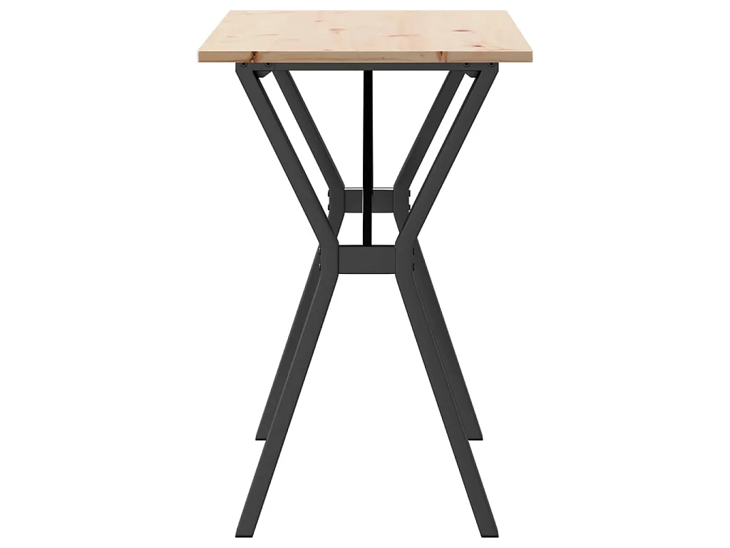 Mesa de jantar estrutura em Y 100x50x75cm pinho e aço