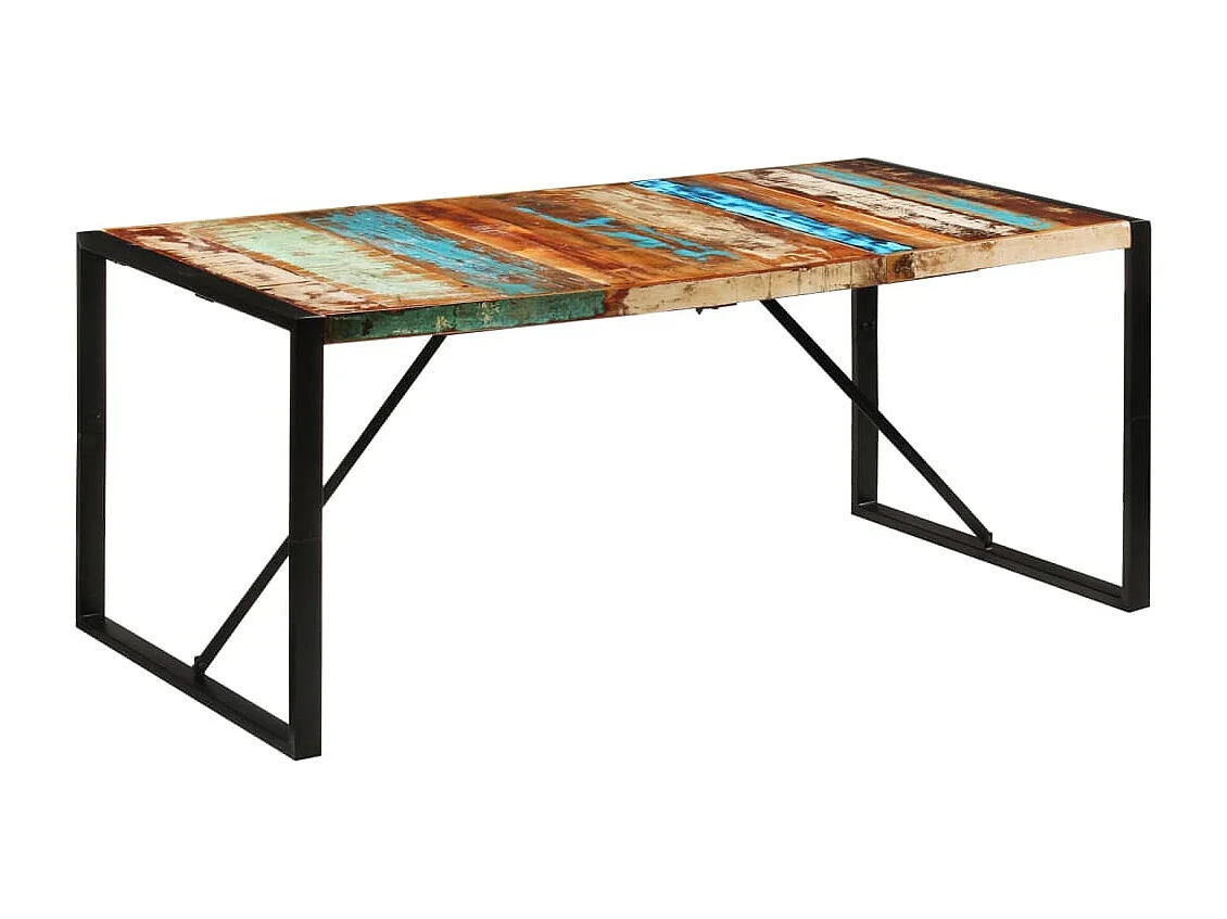 Table à manger 175x90x76 cm bois massif de récupération