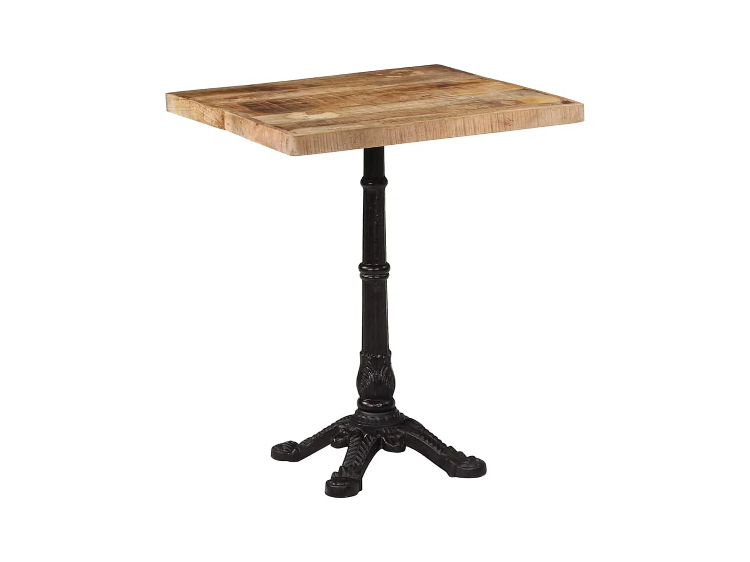 Bistrotisch 60x60x77 cm Raues Mangoholz