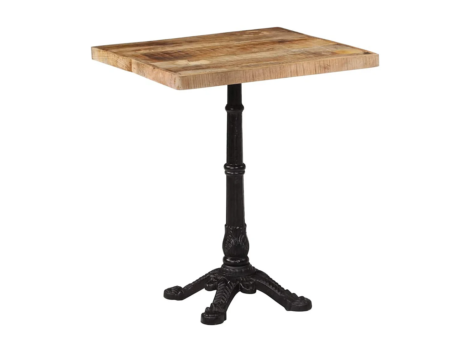 Table de bistro 60x60x77 cm Bois de manguier brut