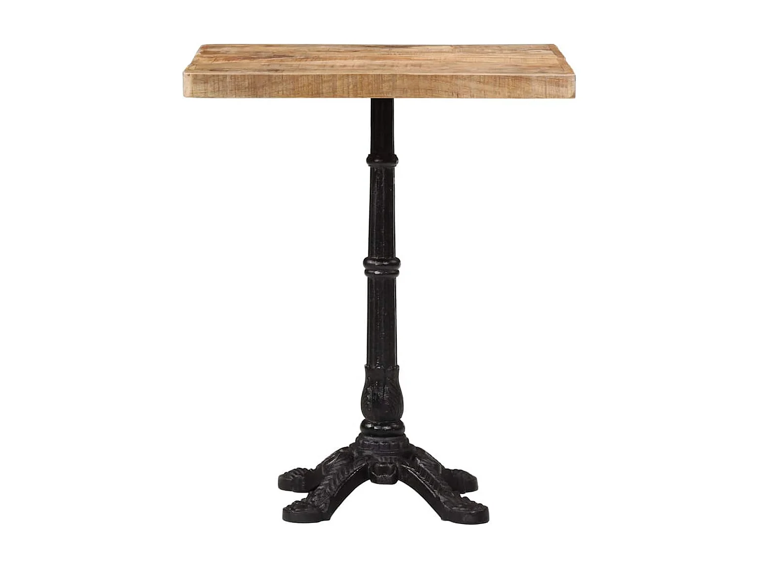Table de bistro 60x60x77 cm Bois de manguier brut