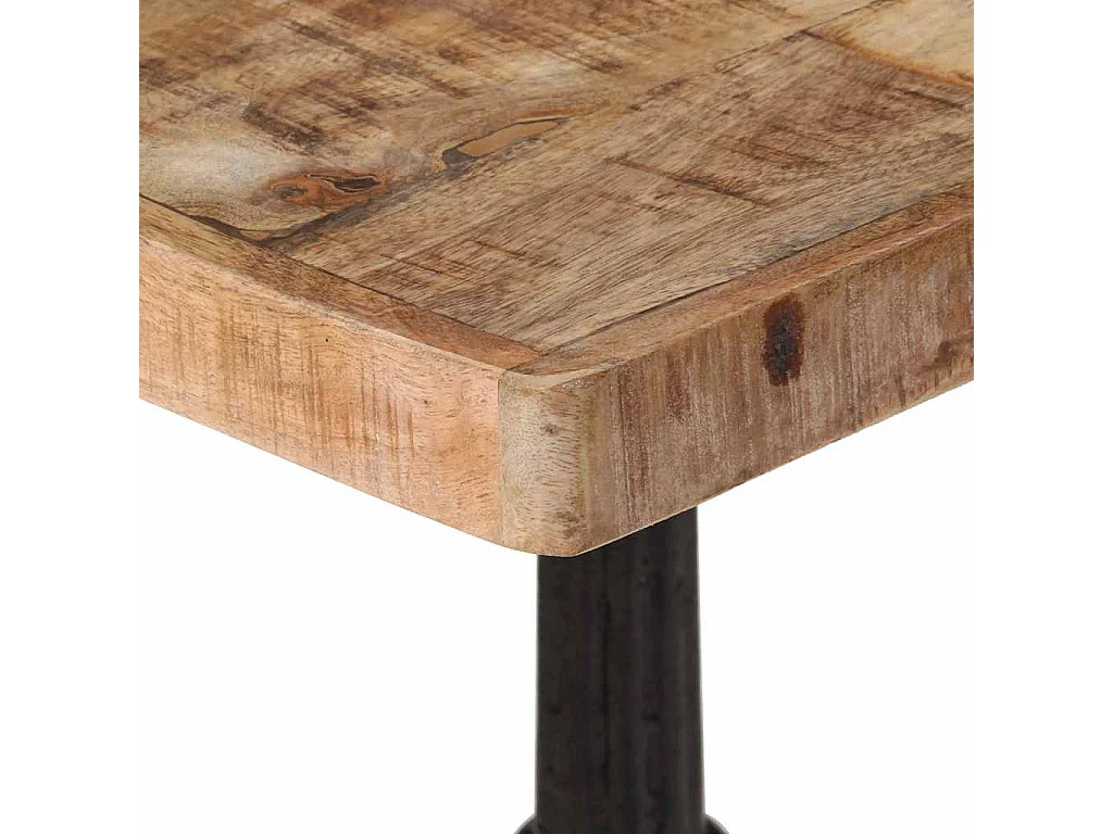 Table de bistro 60x60x77 cm Bois de manguier brut