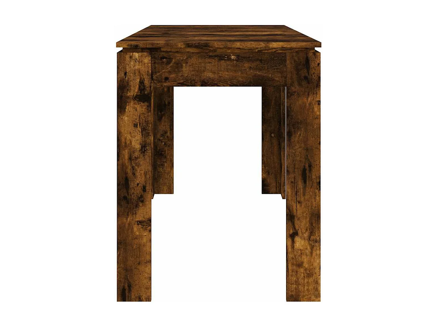 Eettafel 120x60x76 cm bewerkt hout gerookt eikenkleurig