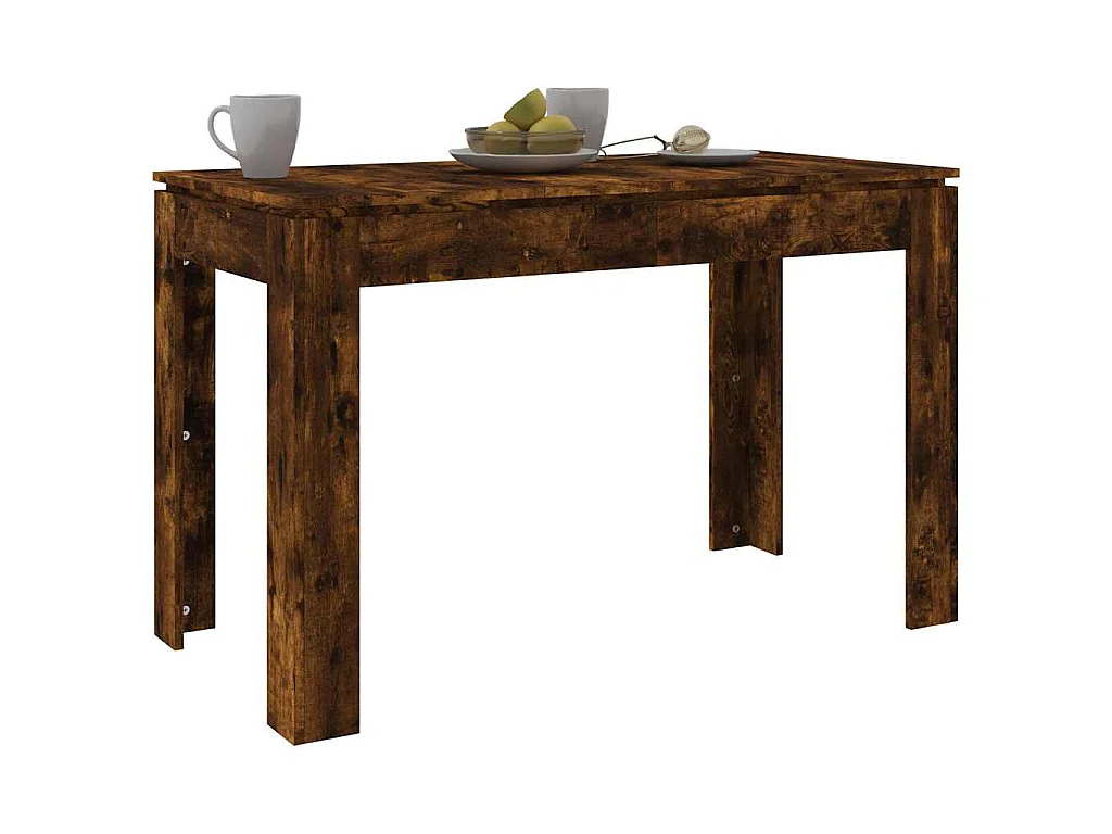 Table à dîner chêne fumé 120x60x76 cm bois d'ingénierie