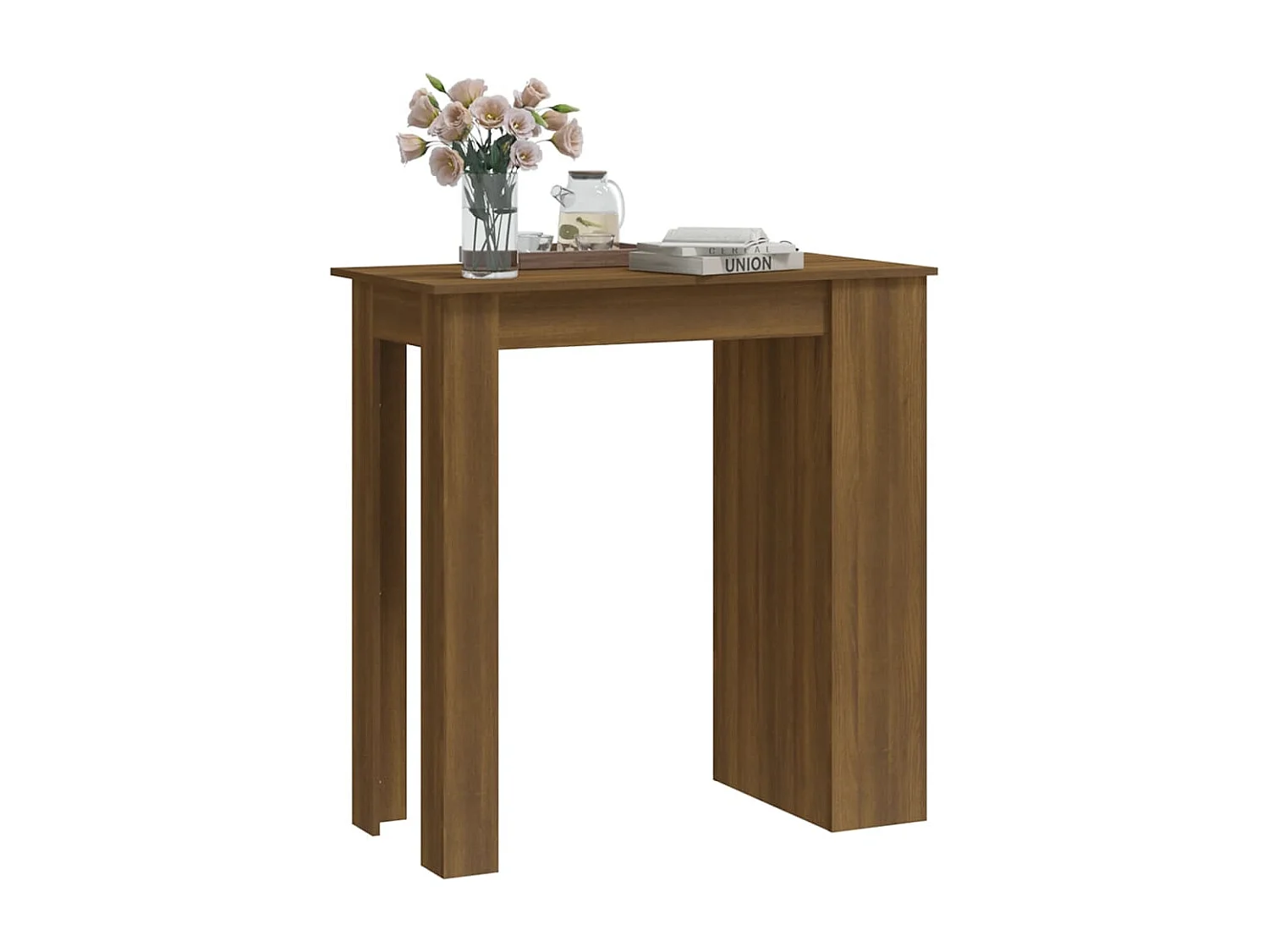 Bartisch mit Regal Braun Eiche 102x50x103,5 cm Holzwerkstoff
