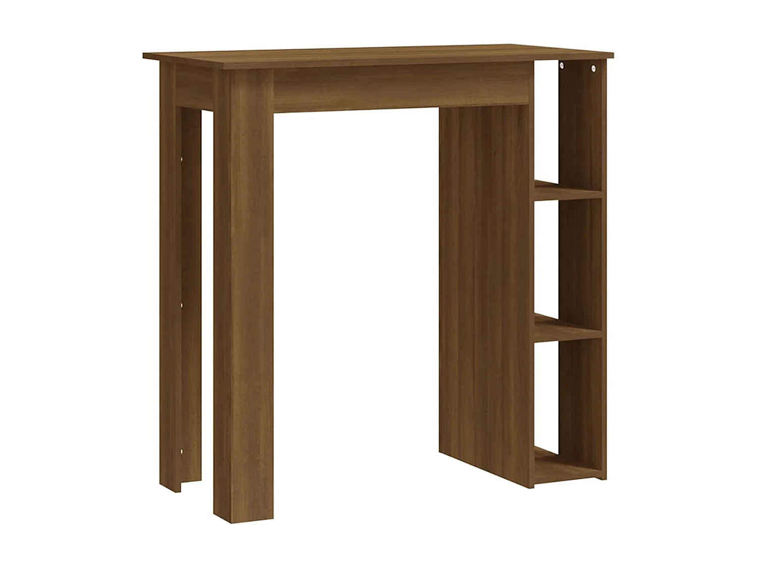 Table de bar avec étagère chêne marron bois d'ingénierie