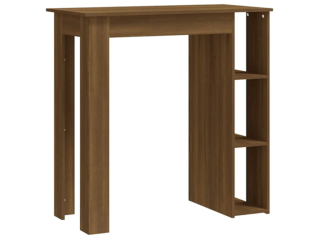 Bartisch mit Regal Braun Eiche 102x50x103,5 cm Holzwerkstoff