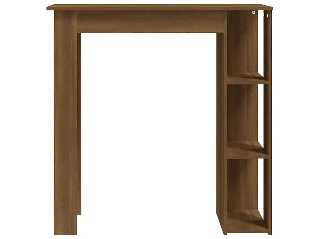 Bartafel met schap 102x50x103,5 cm bewerkt hout bruin eiken