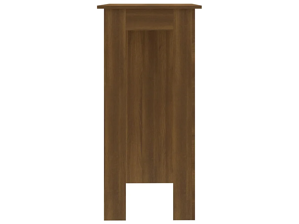 Bartafel met schap 102x50x103,5 cm bewerkt hout bruin eiken