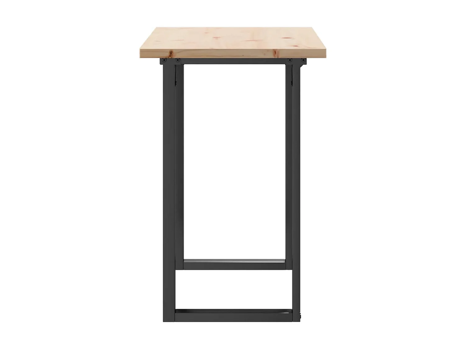 Table à manger cadre en O 100x50x75,5 cm bois pin massif acier