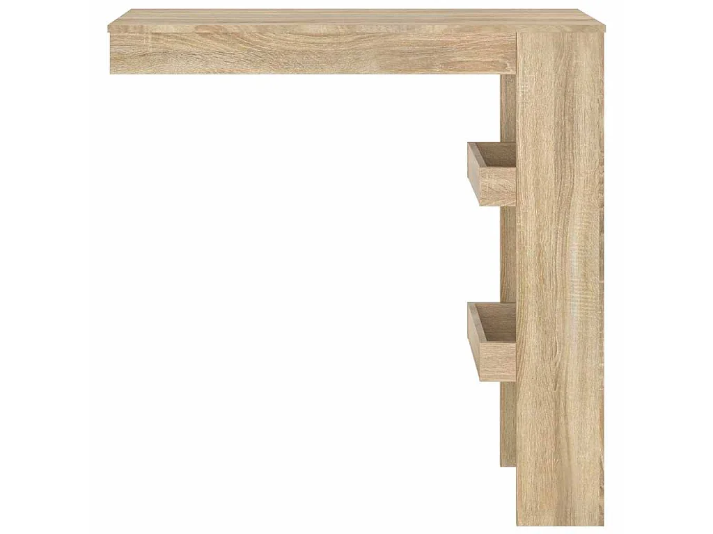 Mesa de bar p/ parede 102x45x103,5cm derivados madeira carvalho