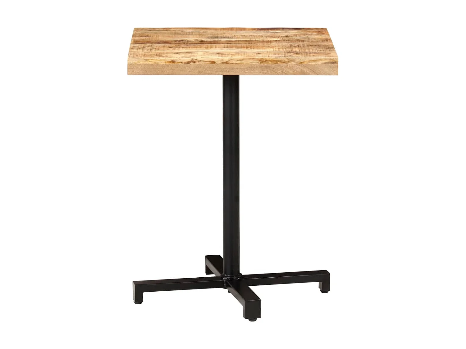 Table de bistro Carrée 60x60x75 cm Bois de manguier brut