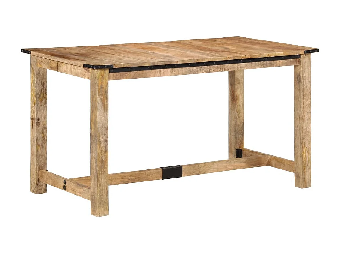 Eettafel 140x70x75 cm massief mangohout