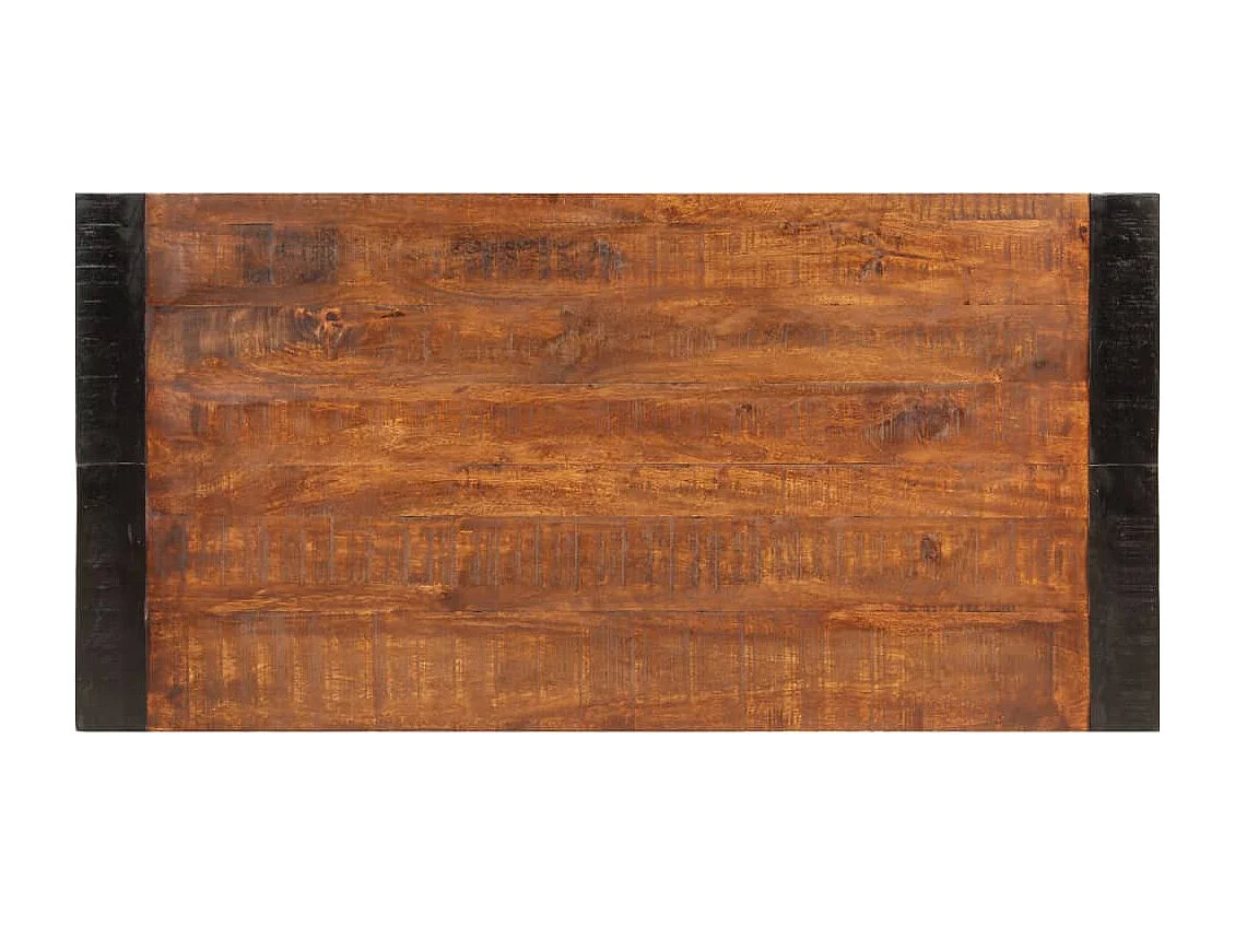 Table à dîner marron miel 120x60x76 cm bois de manguier massif