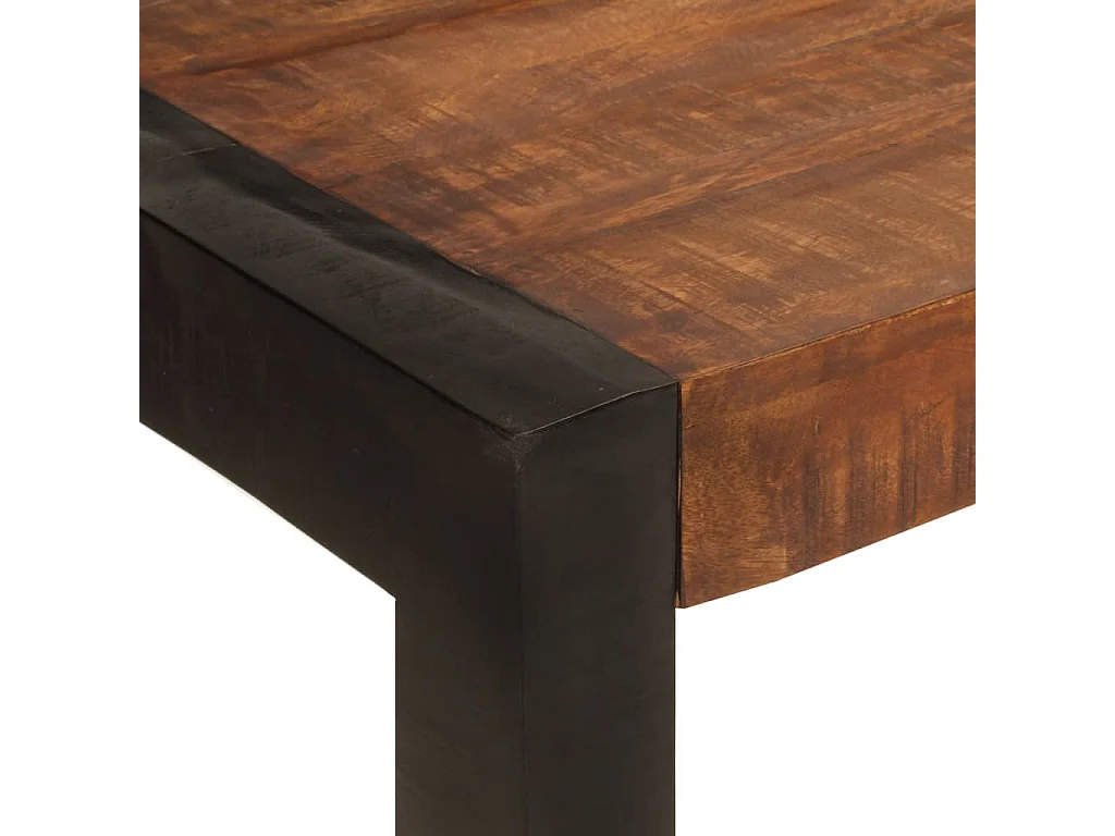 Table à dîner marron miel 120x60x76 cm bois de manguier massif