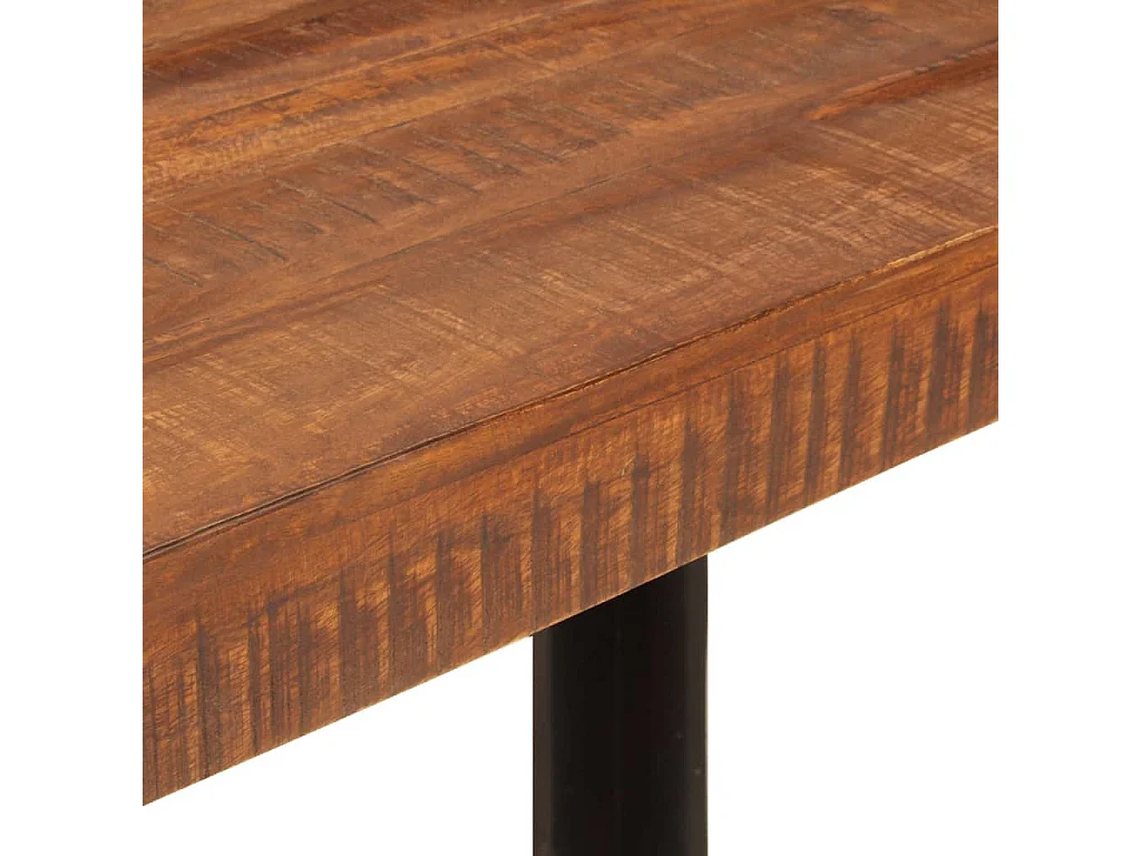 Table à dîner marron miel 120x60x76 cm bois de manguier massif