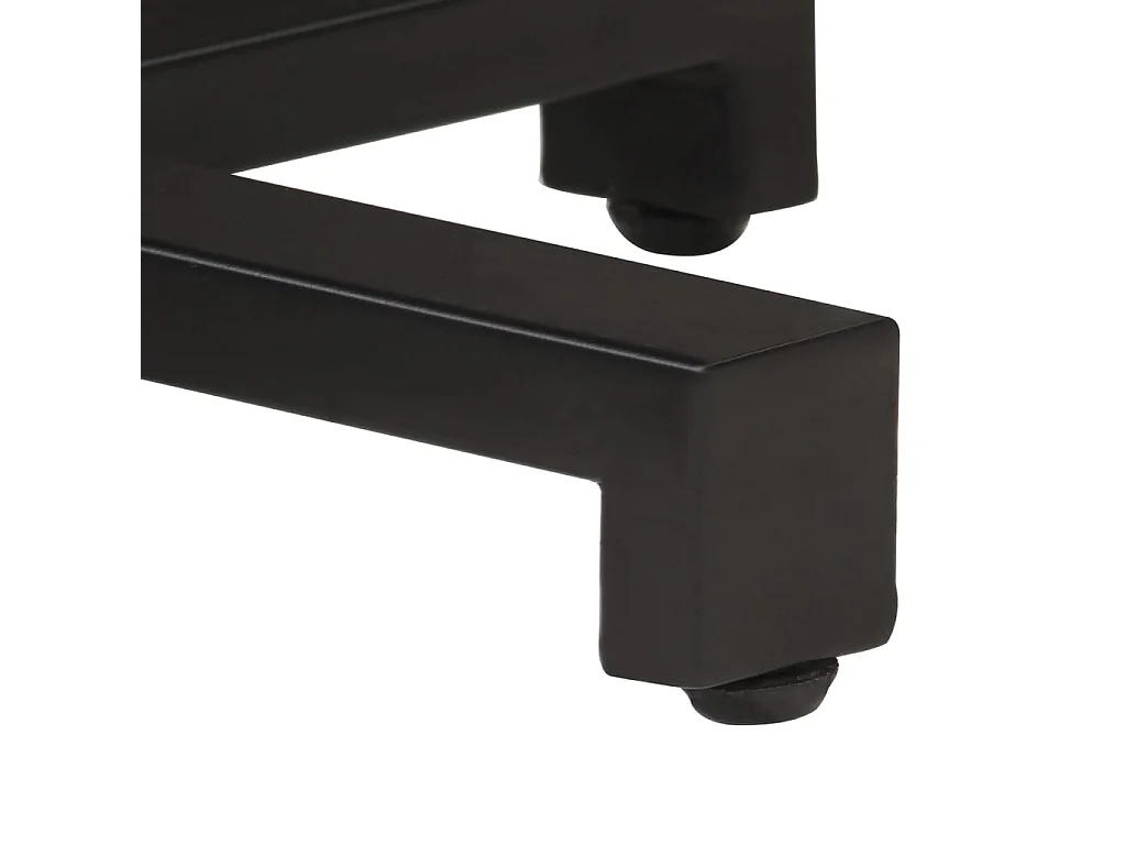 Table de bistro Carrée 70x70x75 cm Bois de manguier brut