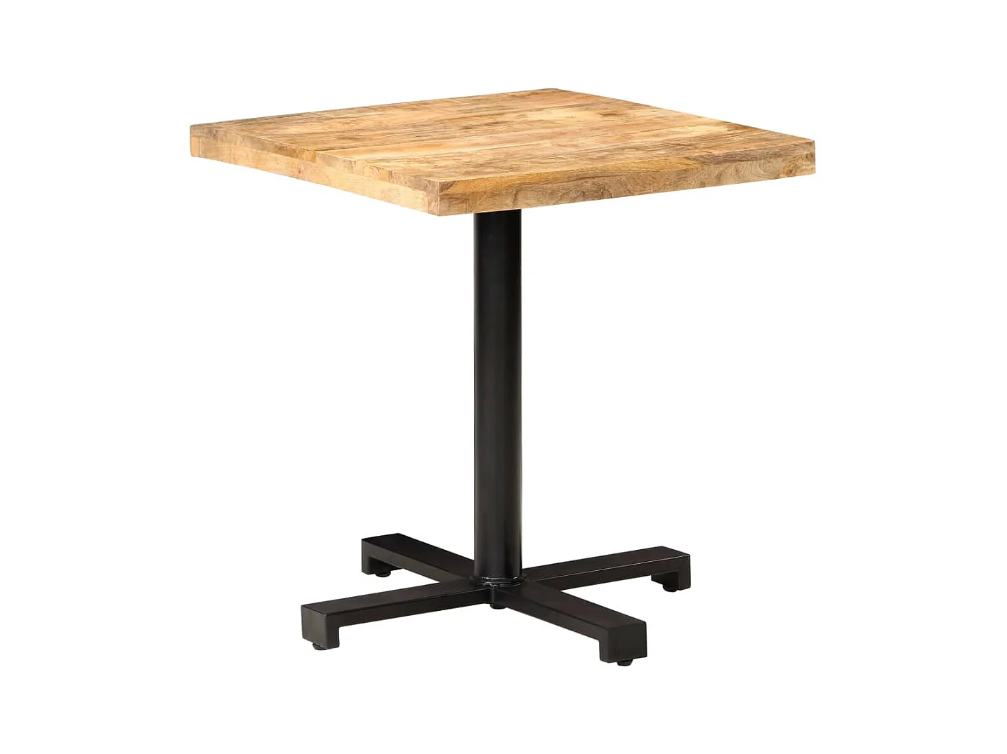 Bistrotafel vierkant 70x70x75 cm ruw mangohout