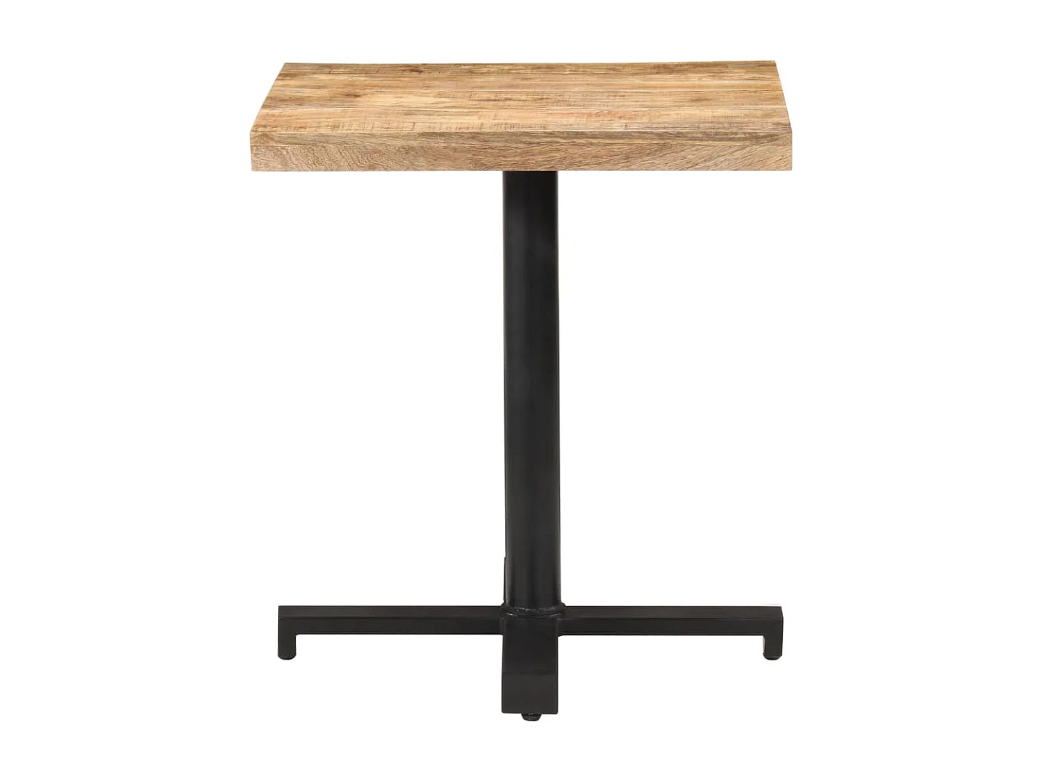 Mesa bistrô quadrada 70x70x75 cm madeira de mangueira áspera