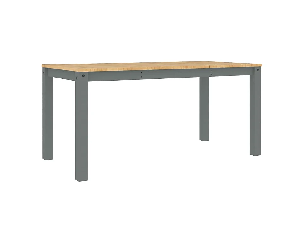 Eettafel Panama 160x80x75 cm massief grenenhout grijs