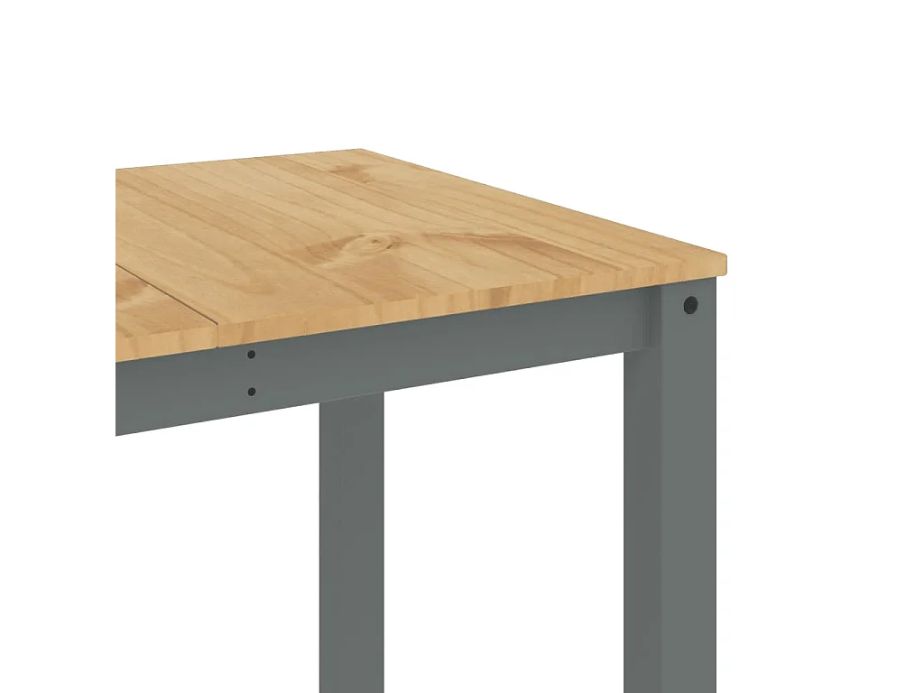 Eettafel Panama 160x80x75 cm massief grenenhout grijs