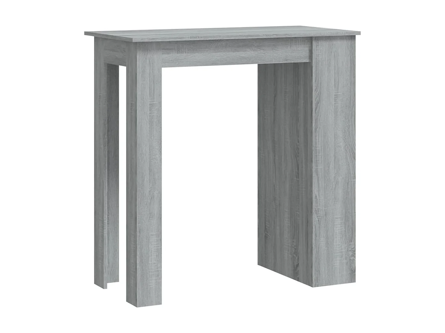 Table de bar avec rangement sonoma gris bois d'ingénierie