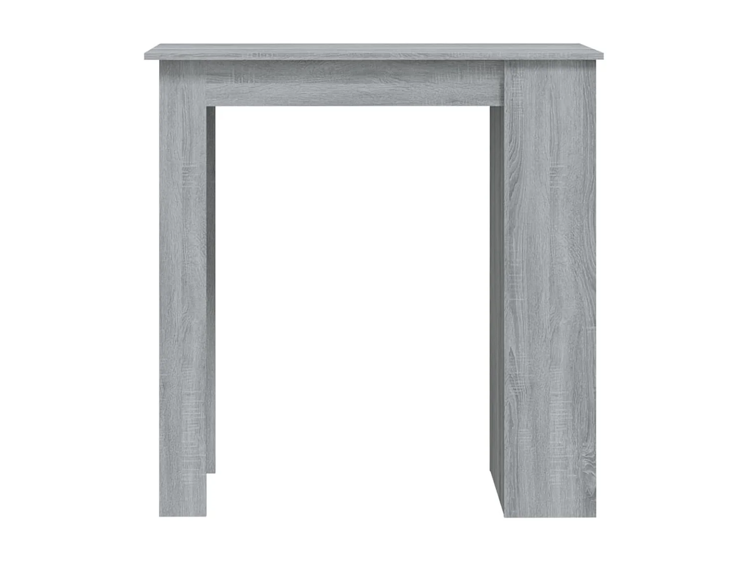 Table de bar avec rangement sonoma gris bois d'ingénierie