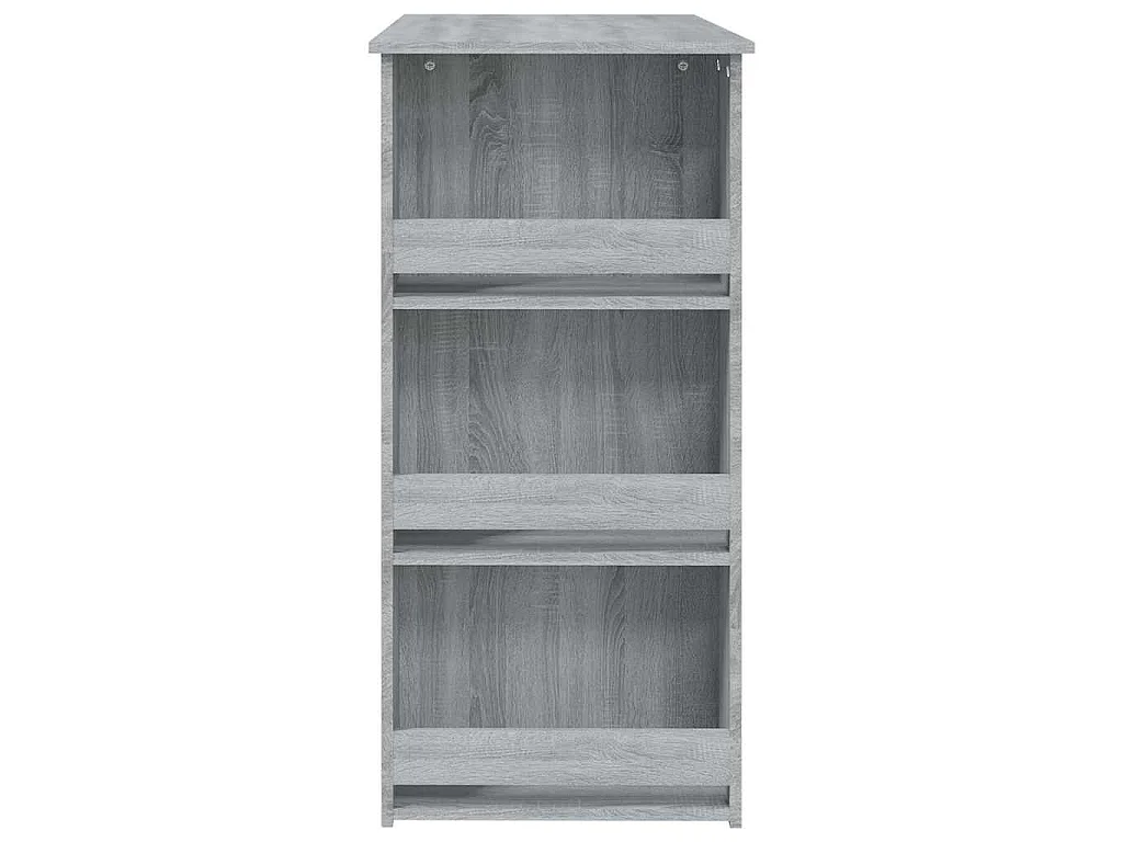 Table de bar avec rangement sonoma gris bois d'ingénierie