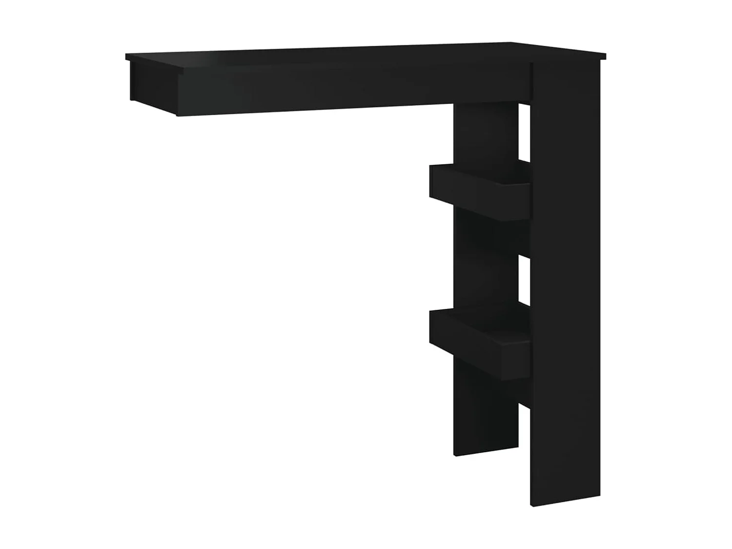 Wand-Bartisch Schwarz 102x45x103,5 cm Holzwerkstoff