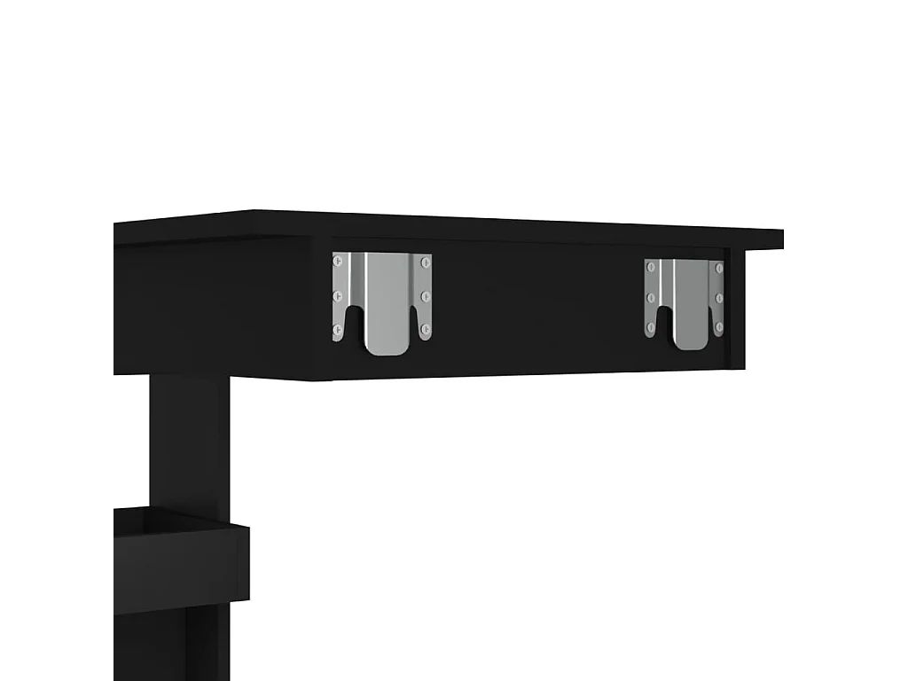 Wand-Bartisch Schwarz 102x45x103,5 cm Holzwerkstoff