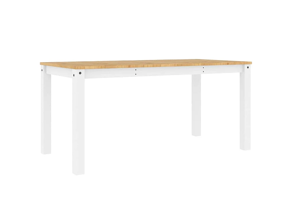 Esstisch PANAMA Weiß 160x80x75 cm Massivholz Kiefer