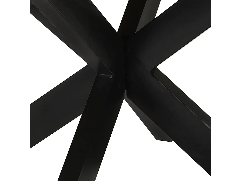 Tavolo da Pranzo Ø150x76 cm in Legno Grezzo Massello di Mango