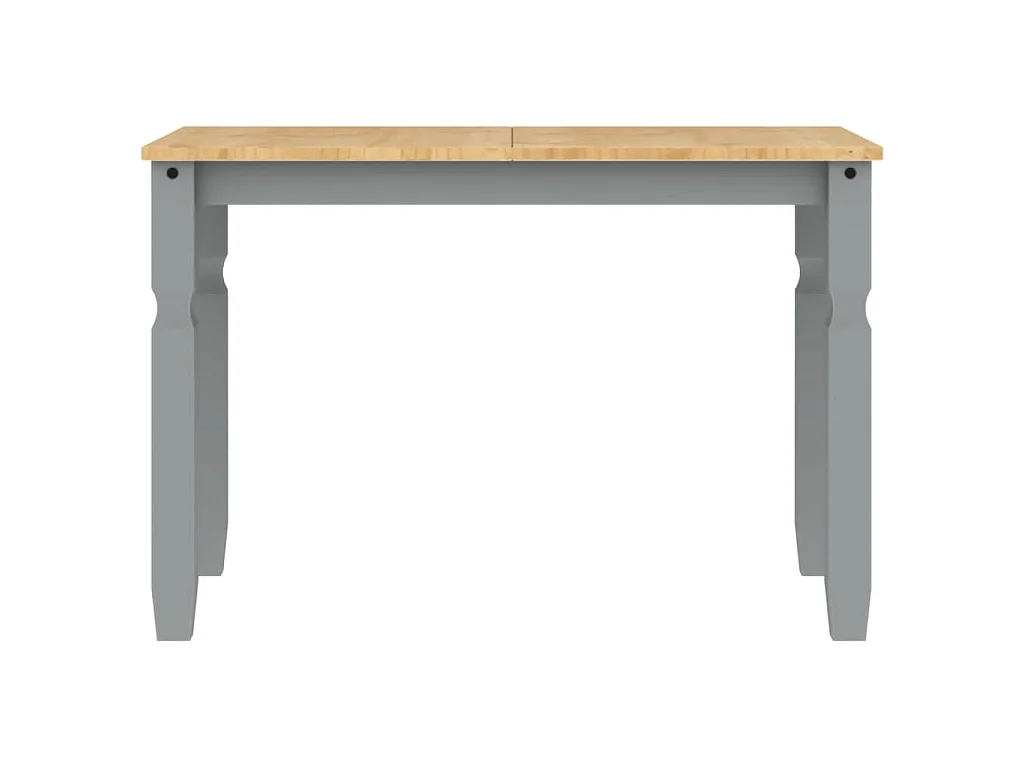 Table à manger Corona gris 112x60x75 cm bois massif de pin