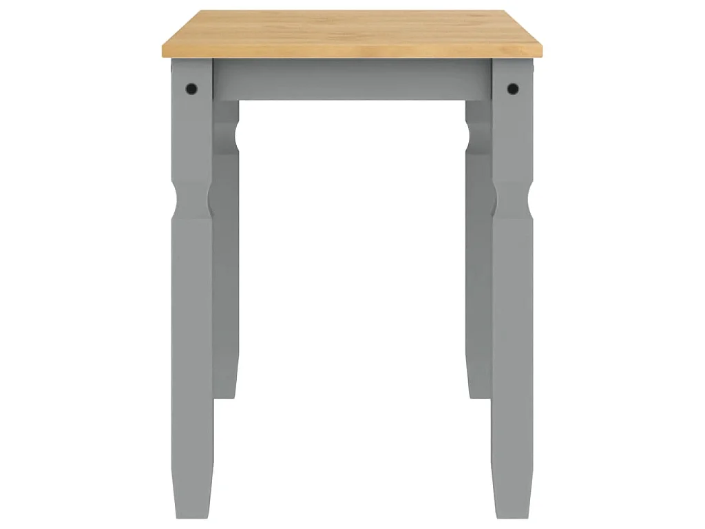 Table à manger Corona gris 112x60x75 cm bois massif de pin