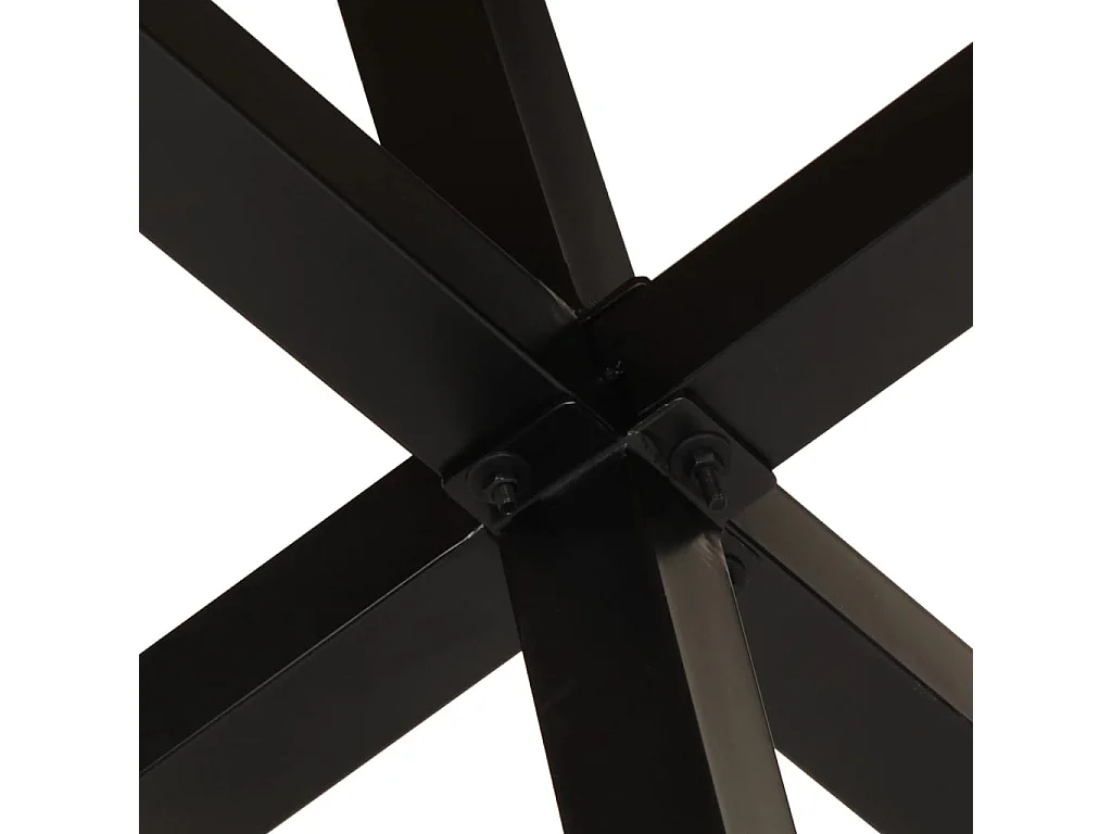 Mesa de jantar Ø110x75 cm madeira de mangueira maciça áspera