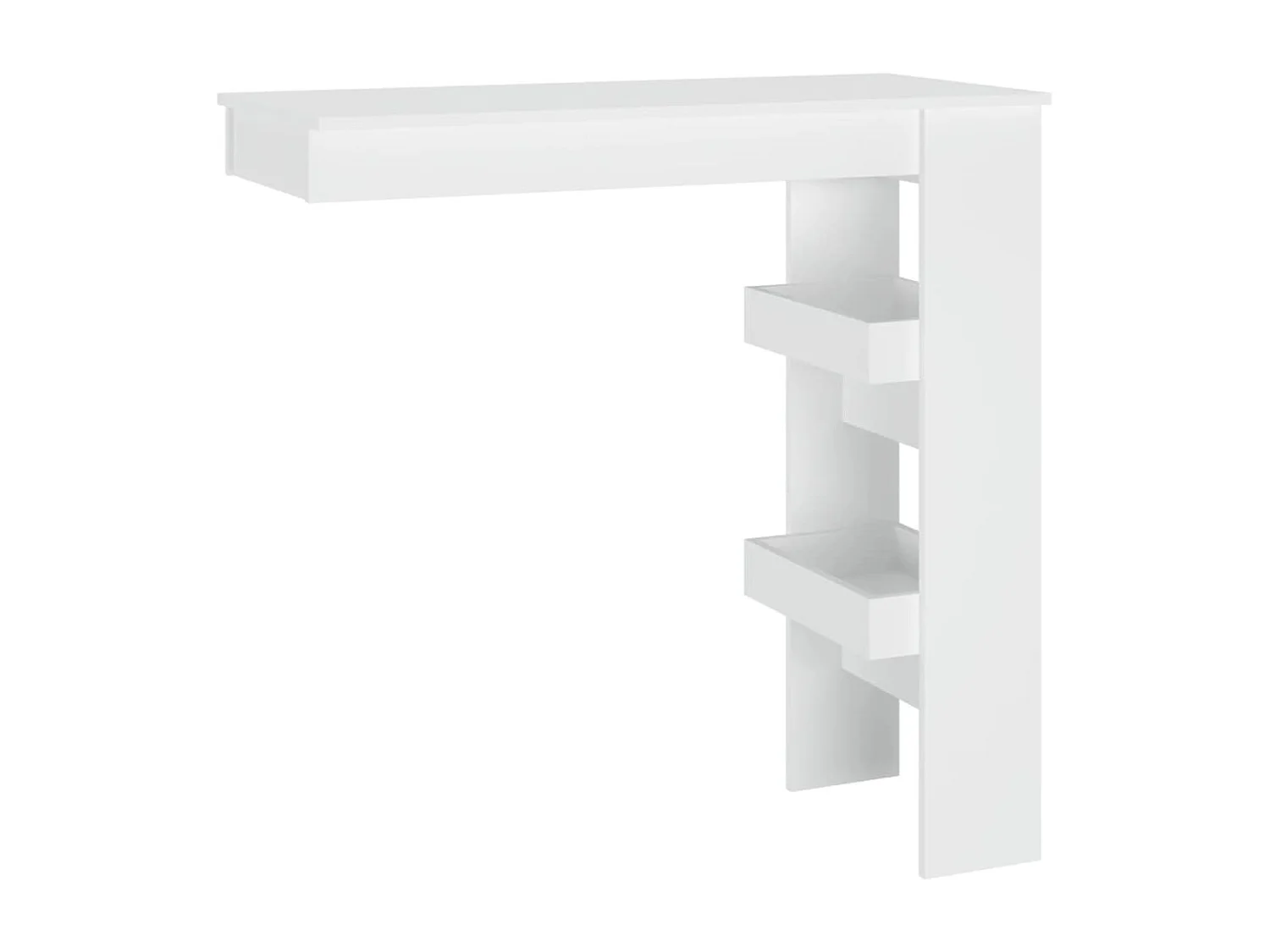 Bartafel wandgemonteerd 102x45x103,5 cm bewerkt hout wit