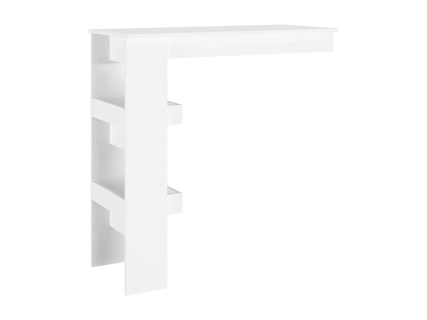Bartafel wandgemonteerd 102x45x103,5 cm bewerkt hout wit