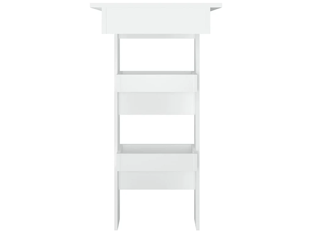 Table de bar murale Blanc 102x45x103,5 cm Bois d'ingénierie