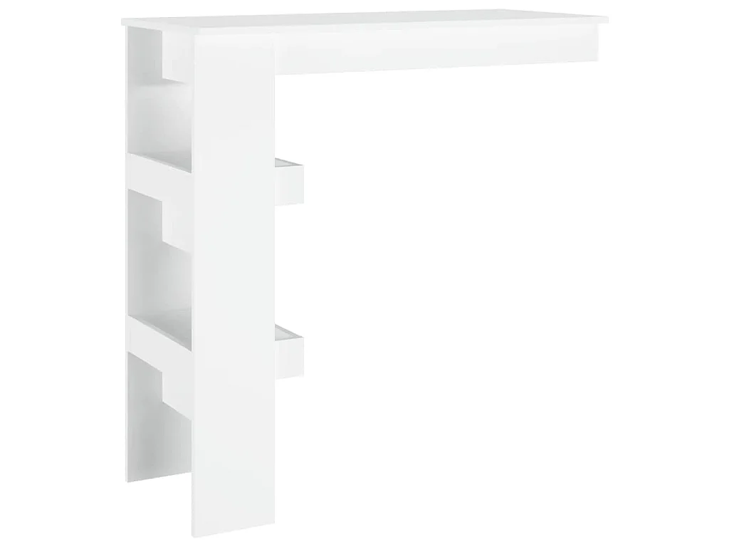 Table de bar murale Blanc 102x45x103,5 cm Bois d'ingénierie