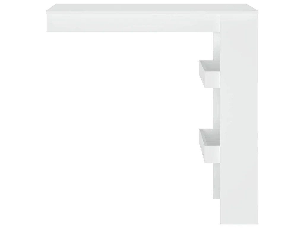 Table de bar murale Blanc 102x45x103,5 cm Bois d'ingénierie