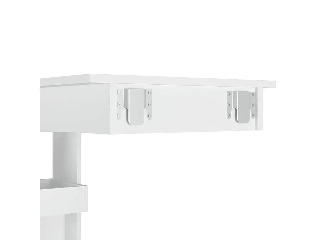Table de bar murale Blanc 102x45x103,5 cm Bois d'ingénierie