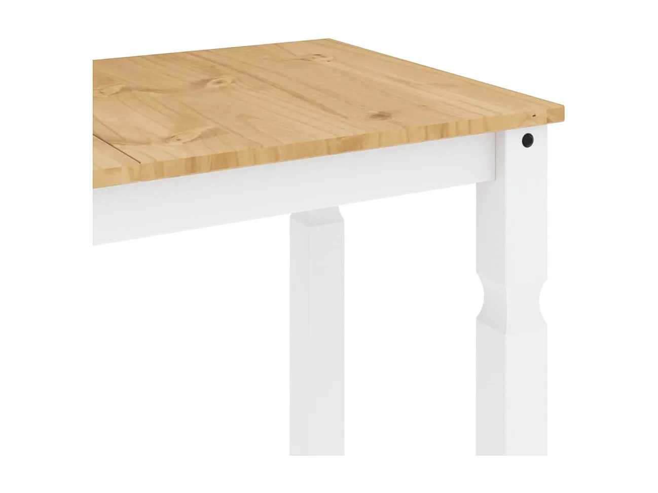Esstisch Corona Weiß 112x60x75 cm Massivholz Kiefer