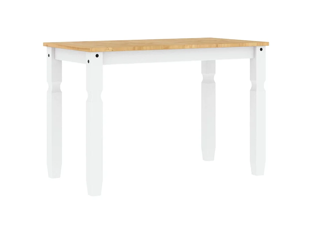 Eettafel Corona 112x60x75 cm massief grenenhout wit