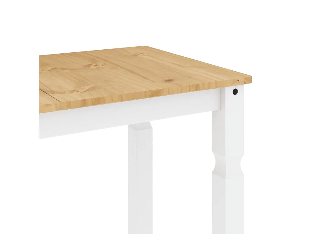 Eettafel Corona 112x60x75 cm massief grenenhout wit