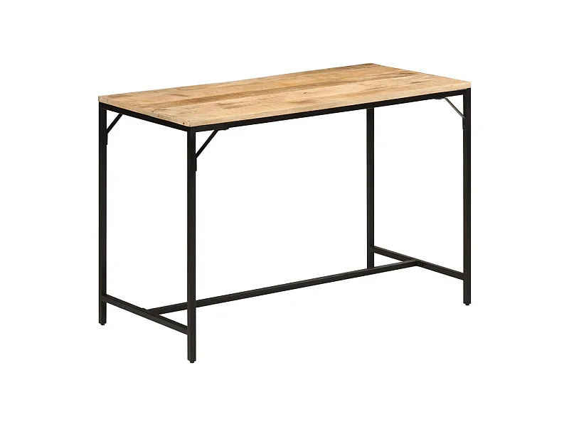 Esstisch 110x55x75 cm Raues Massivholz Mango und Eisen