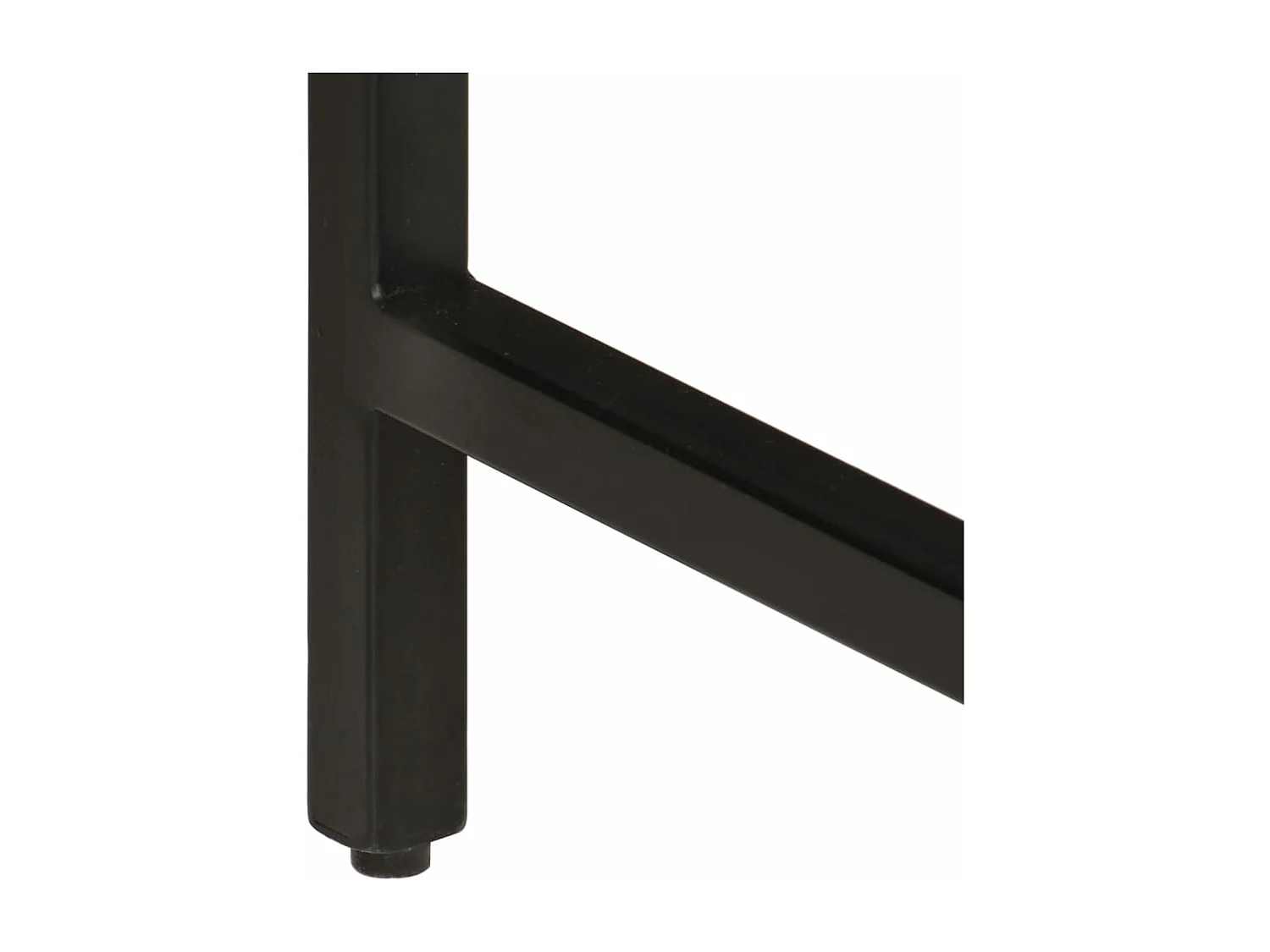 Mesa jantar 110x55x75 cm madeira mangueira maciça áspera/ferro