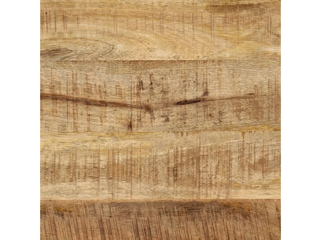 Mesa jantar 110x55x75 cm madeira mangueira maciça áspera/ferro