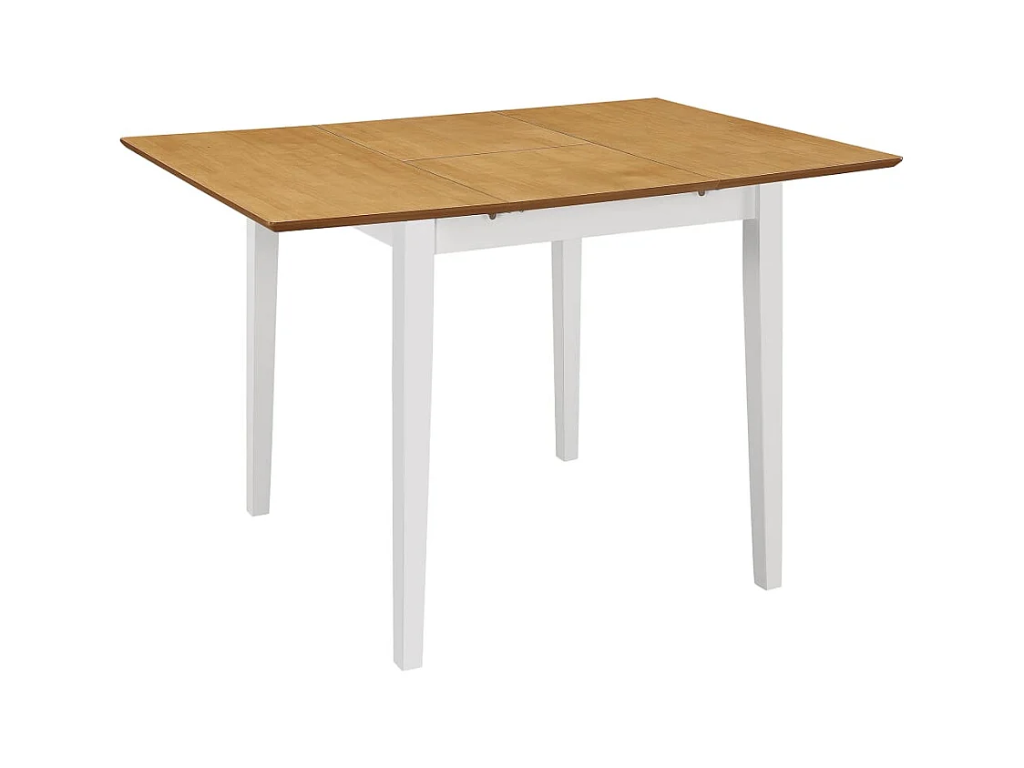 Table à manger extensible Blanc (80-120)x80x74 cm MDF
